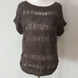 ANTHRO drop sleeve knit top XS